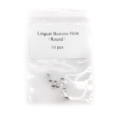 China Dentistry Clinic Dental orthodontics bracket products 10pcs/bag bondable lingual buttons with hole supplier