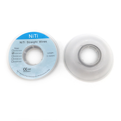 China Dental Orthodontics Super Elastic 0.014 0.016 Orthodontic Niti Archwires 5 Meter Spool Straight Long Round 5M Niti Wires supplier