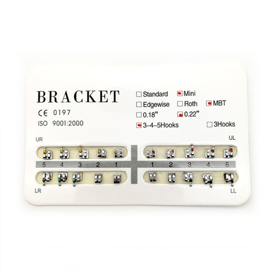 China Dental Roth metal card / MBT / Edgewise Metal Bracket Card Packing / Orthodontic Bracket supplier