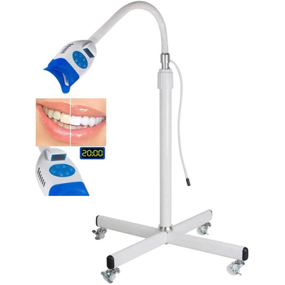 China New Dental standing type with wheel Teeth Whitening / Bleaching Lamp with 10 leds Blue light for sales supplier