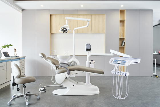 China Disinfection dental chair with three stage water filtration and air disinfection dental unit equipment with autoclave supplier