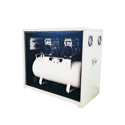 China Dental Laboratory Portable Dental Products oilless air compressor 1 for 4 unit 1680W 60L With Silent Box supplier