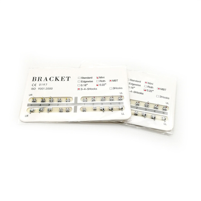 Dental Roth metal card / MBT / Edgewise Metal Bracket Card Packing / Orthodontic Bracket supplier