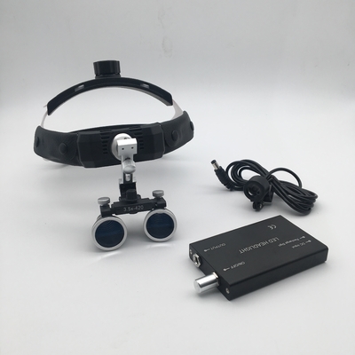 2.5X 3.5X 420mm Magnifying Glass / Headband Dental Loupes with LED Headlight / Surgical Binocular Loupes supplier