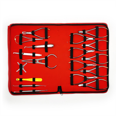 SE-C009 Dental Orthodontic Pliers Set 18 Pieces Orthodontic Tool Set Dental Orthodontic Tools Assorted supplier