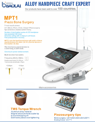 Baolai MPT1 Piezo Bone Surgery Dental Ultrasurgery with 7-inch Touch Screen and LED Handpiece supplier