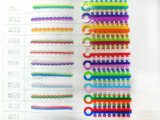 Dental Products Teeth Orthodontics Elastic Power Chain Orthodontic Ligature ties Double Colors Ligature Tie Wholesale supplier