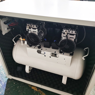 Dental Laboratory Portable Dental Products oilless air compressor 1 for 4 unit 1680W 60L With Silent Box supplier