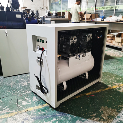 Dental Laboratory Portable Dental Products oilless air compressor 1 for 4 unit 1680W 60L With Silent Box supplier