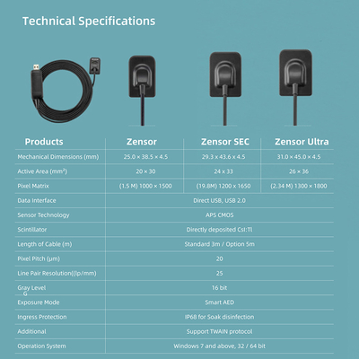 Dental Hospital Surgical Equipments Accessories Intraoral Dentistry X Ray Sensor USB Digital X-ray Sensor supplier